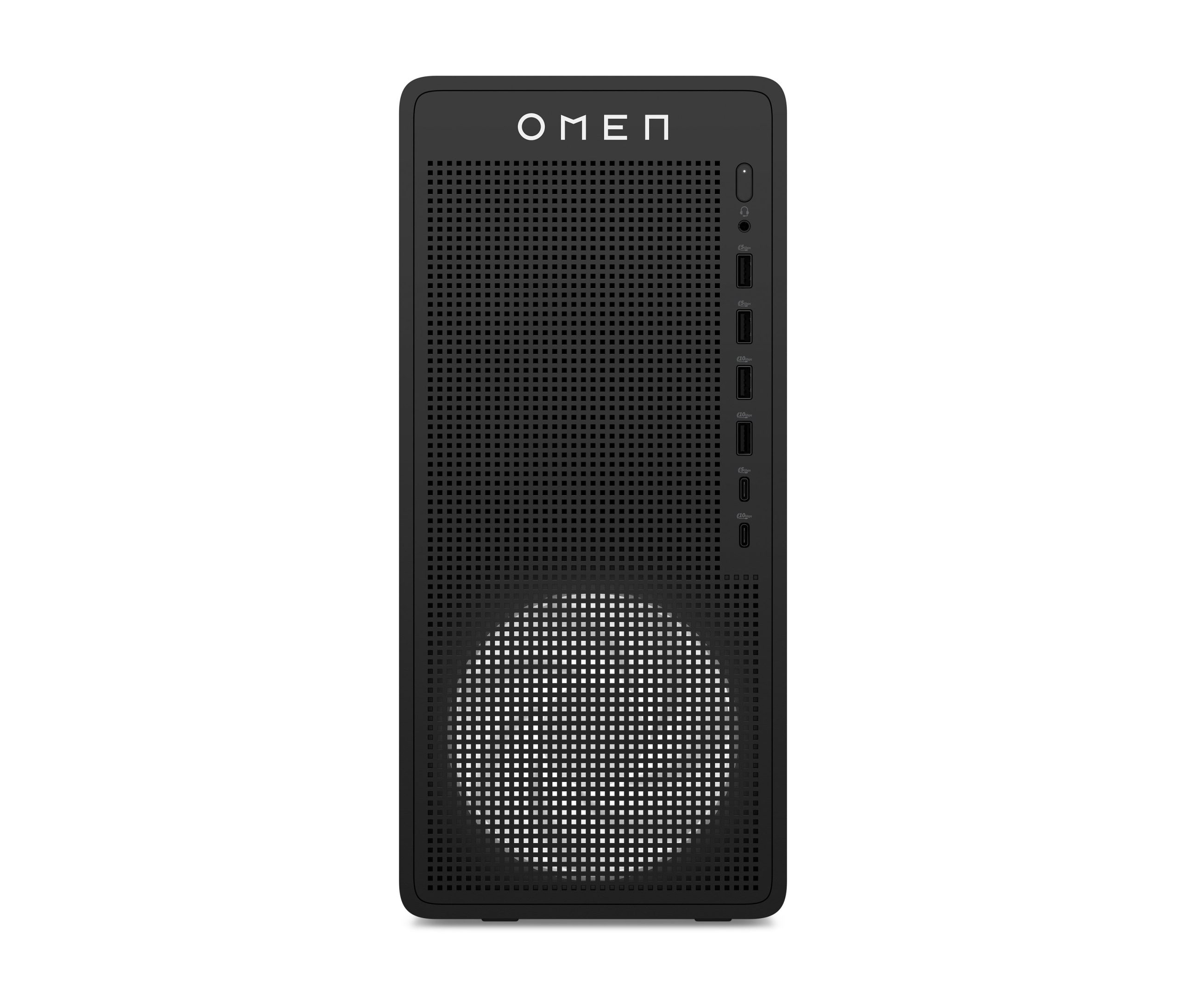 OMEN 16L Gaming Desktop TG03-0055m PC. Windows 11 Home. AMD Ryzen™ 5. 16GB RAM. 512GB SSD. AMD Radeon™ RX 7600. Black